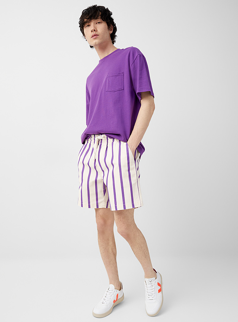 Le 31 Purple Seaside stripe short for men