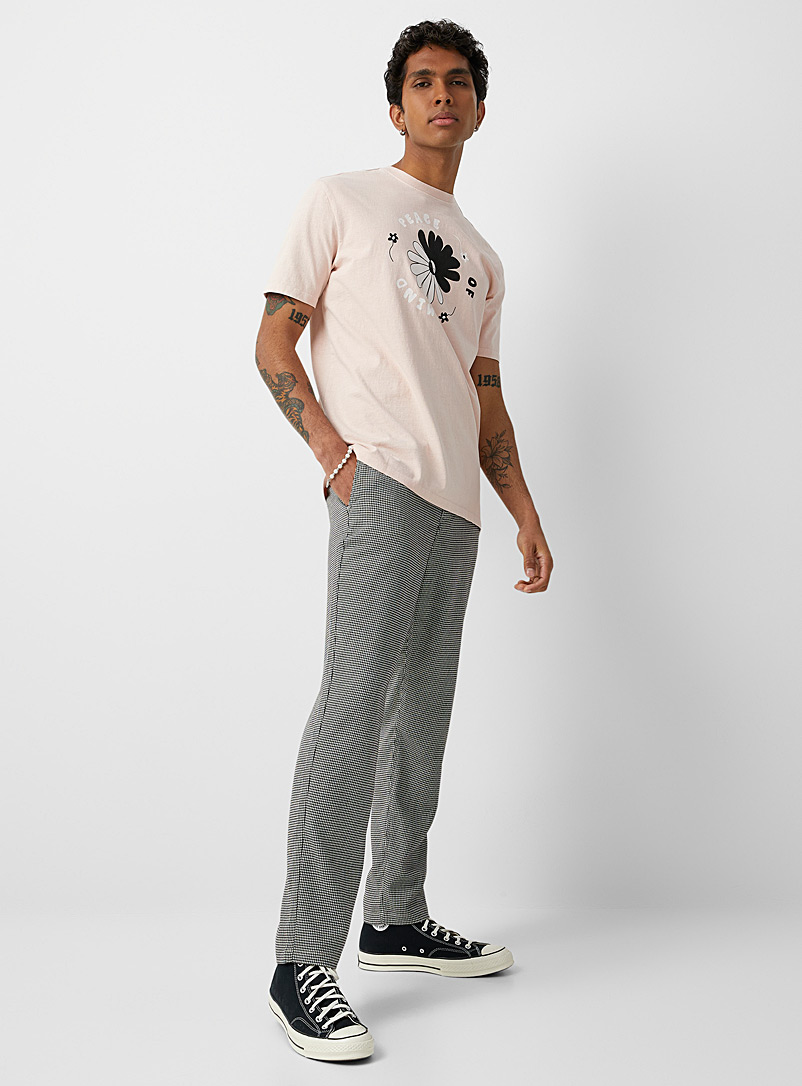 Djab: Le pantalon relax carreaux anglais Coupe Brooklyn - fuselée Blanc et noir pour homme