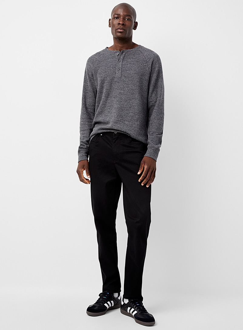 Le 31: Le pantalon extensible 5 poches Coupe Stockholm - Étroite Noir pour homme