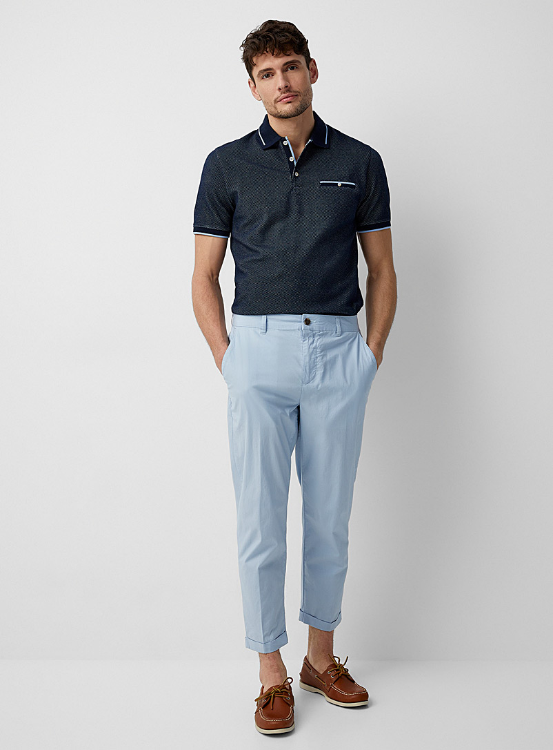 Le 31: Le pantalon toile craquante Coupe fuselée Bleu pour homme