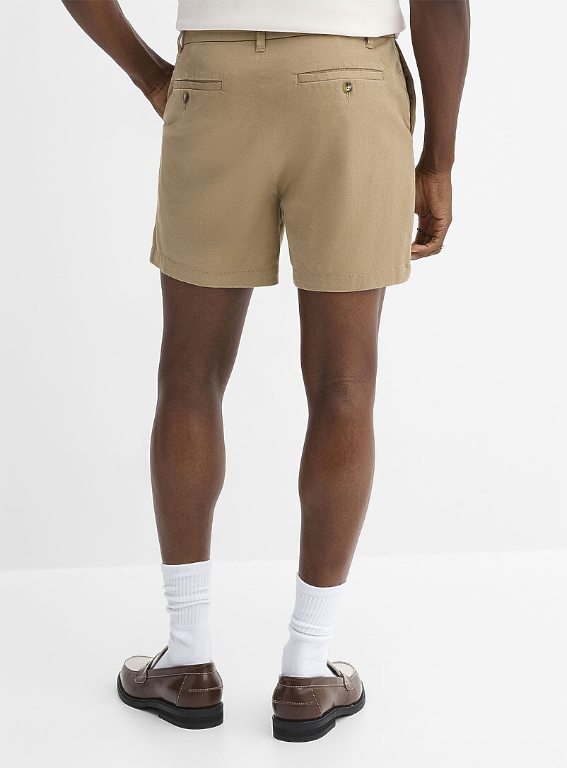 Le 31 Navy/Midnight Blue Stretch chino short <b>Inseam: 5" (13 cm)</b> for men