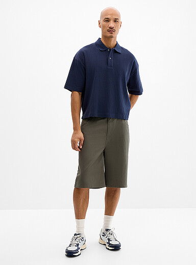 Le 31 Ivory Loose chino Bermudas <b>Inseam: 11" (28 cm)</b> for men