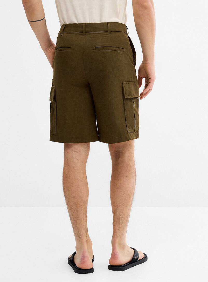 Le 31 Green Utility cargo Bermudas <b>Inseam: 10" (26 cm)</b> for men