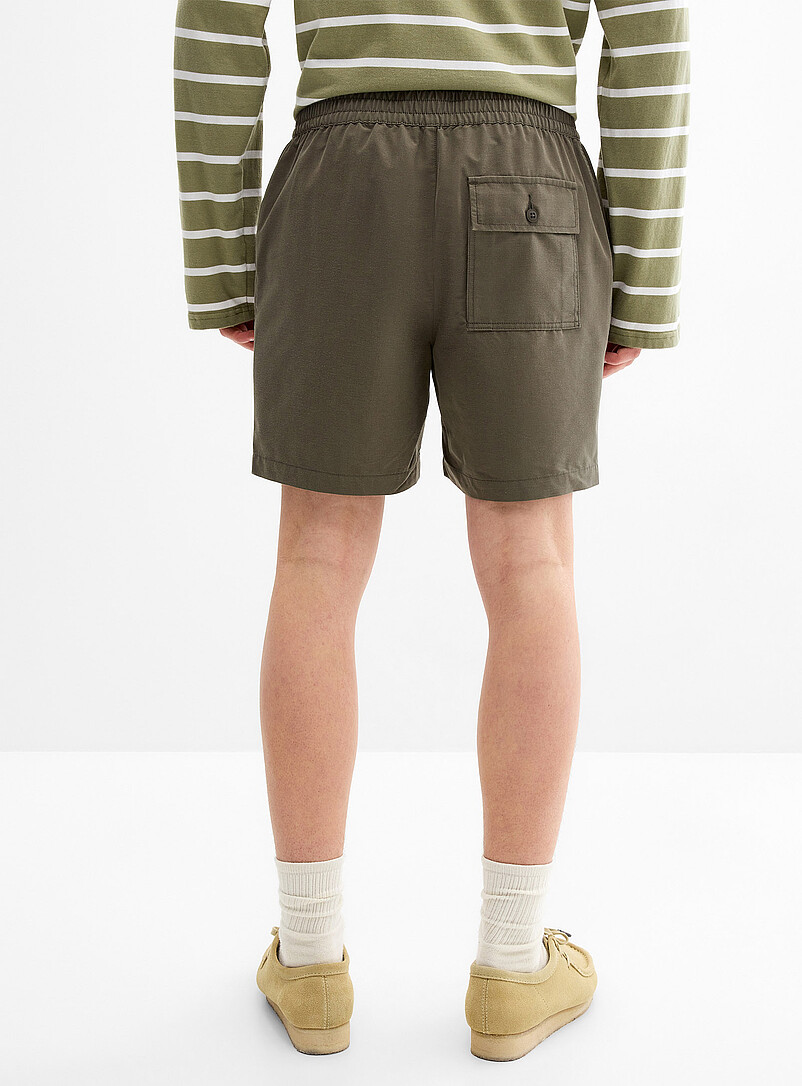 Djab: Le short nautique 6" coton recycl&eacute; <b>Coupe r&eacute;guli&egrave;re</b> Kaki - Sauge - Olive pour homme