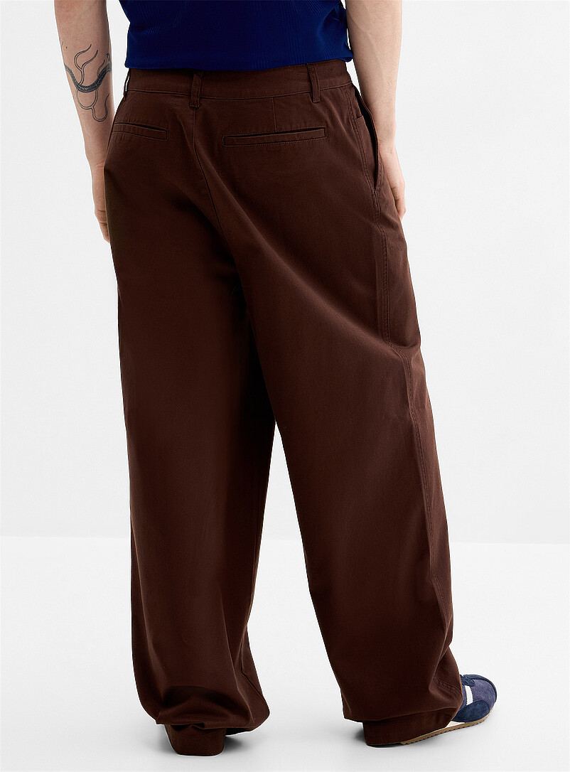 Djab: Le chino coton recycl&eacute; extensible <b>Coupe Camden - Ample</b> Ivoire - Beige cr&egrave;me pour homme