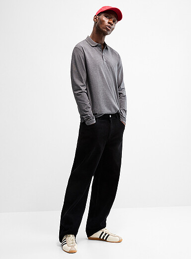 Le 31: Le pantalon 5 poches velours c&ocirc;tel&eacute; <b>Coupe New York - Droite</b> Noir pour homme