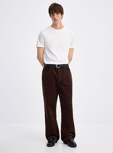 Le pantalon 5 poches velours c&ocirc;tel&eacute; <b>Coupe Wynwood - Relaxe</b>
