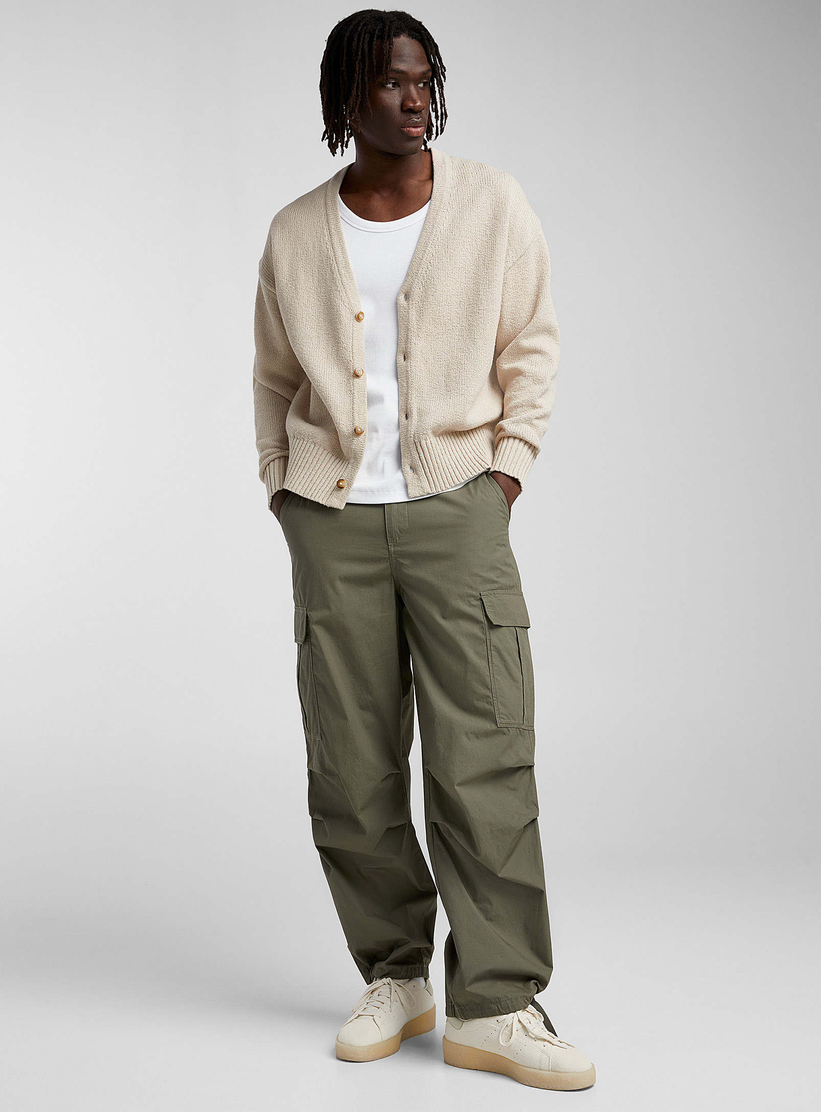 Le 31 Parachute Cargo Pant In Green