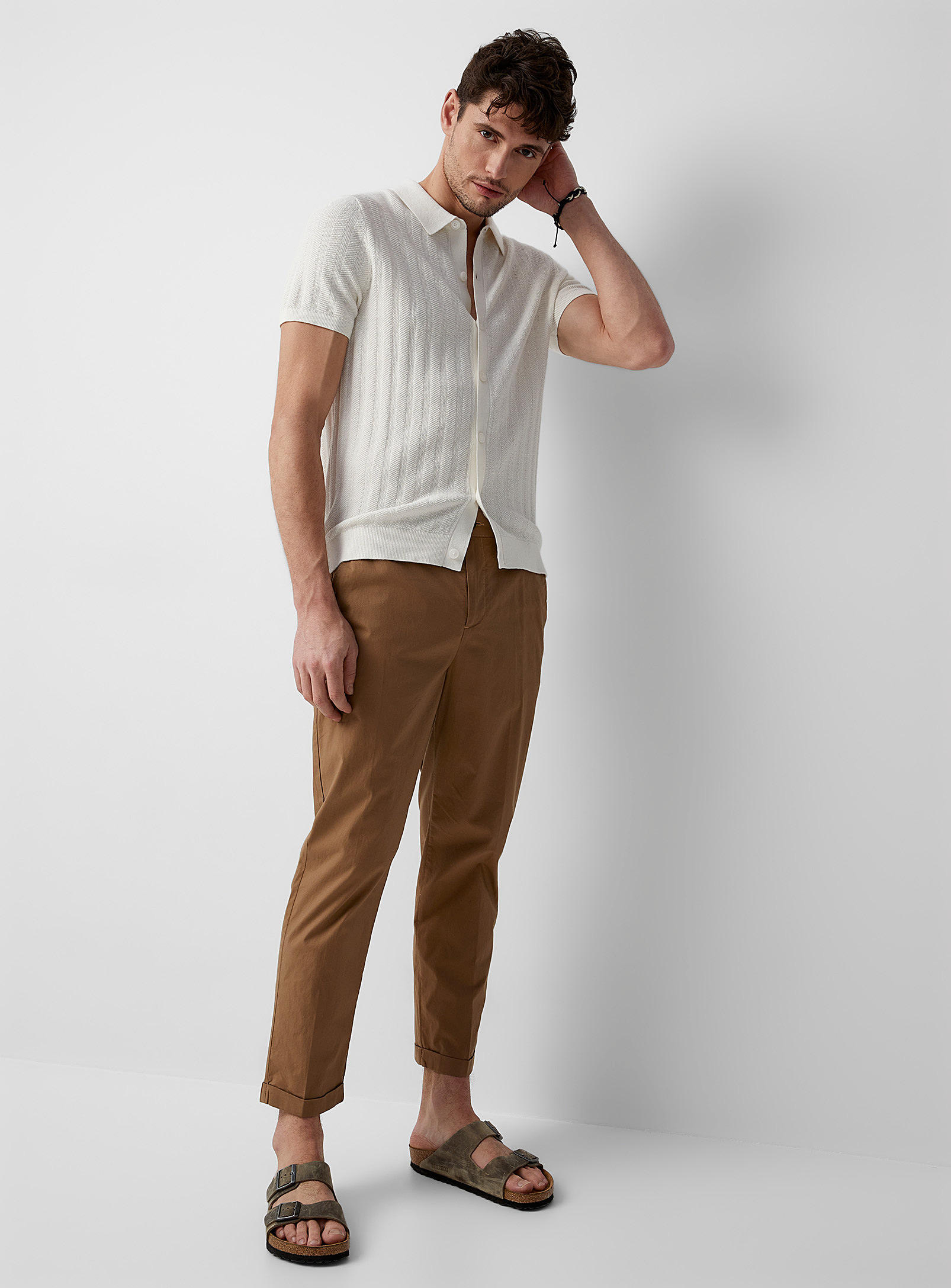Le 31 Crisp Pant Tapered Fit In Light Brown