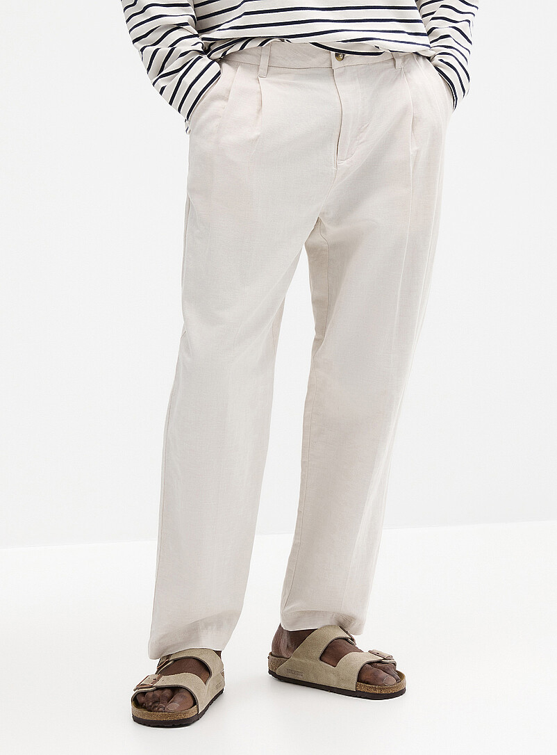 Cotton-linen pant Reykjavik fit - Tapered with pleats product image 2
