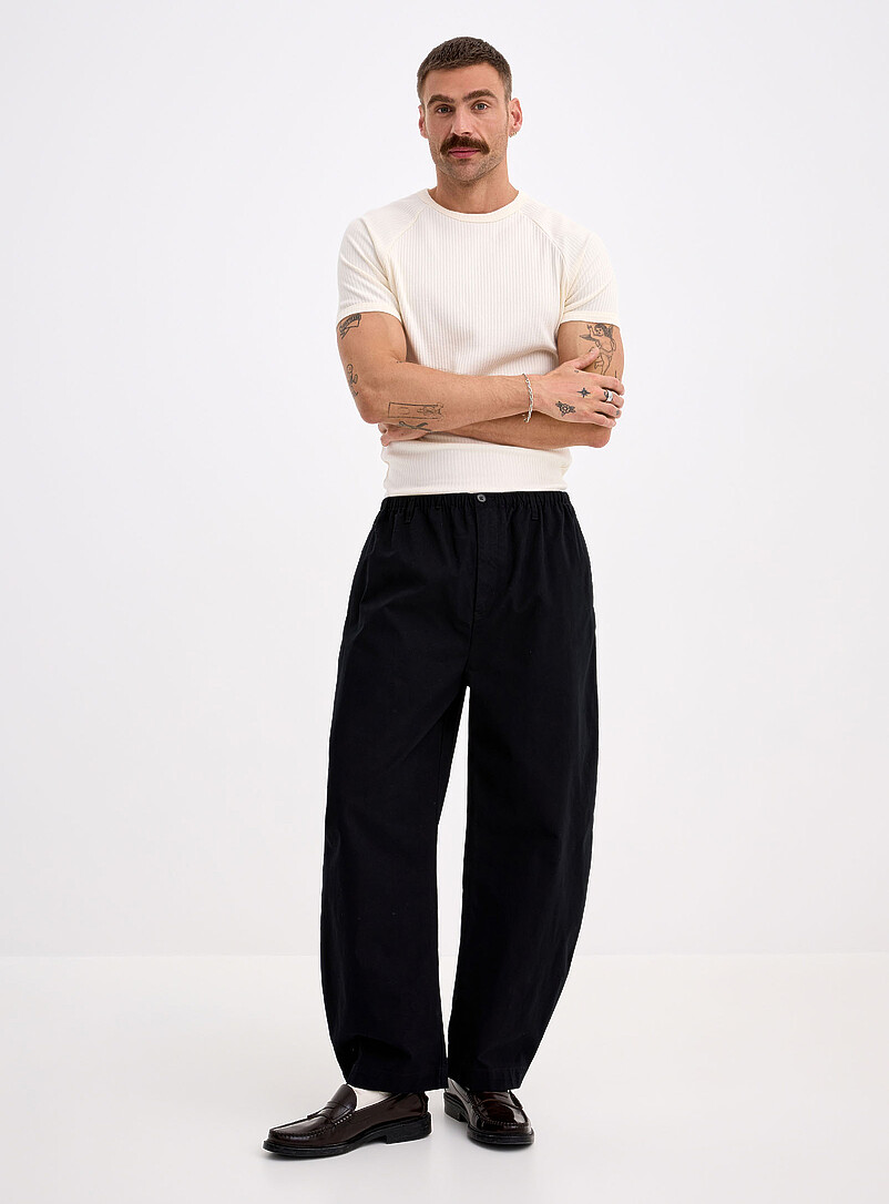 Colourful Elastic-Waist Canvas Pant Madrid Fit - Barrel