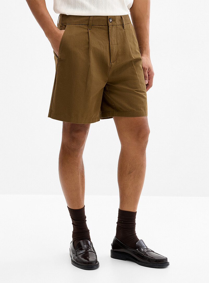 Pleated cotton-linen short Inseam: 7" (18 cm) product image 2