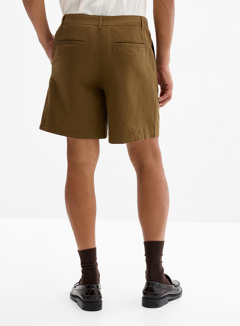 Pleated cotton-linen short Inseam: 7" (18 cm) product image 3