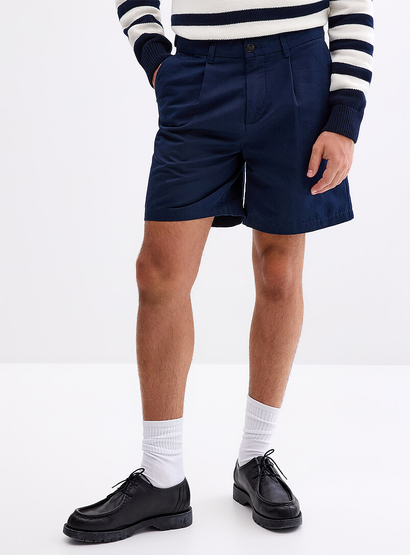 Pleated cotton-linen short Inseam: 7" (18 cm) product image 2