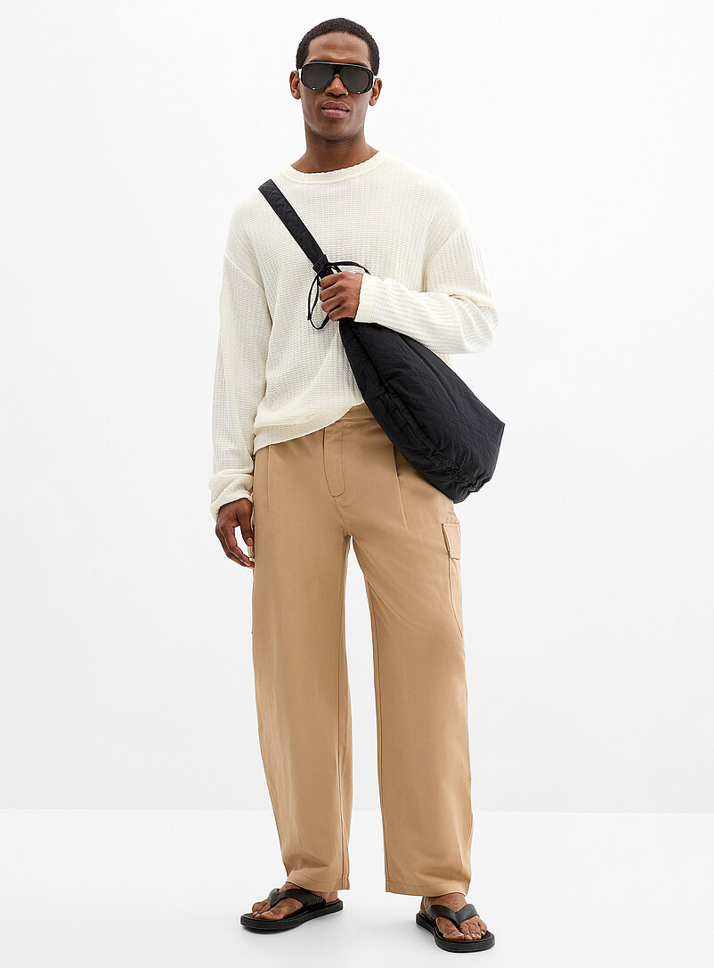 Touch Of Linen Cargo Pant Madrid Fit - Barrel