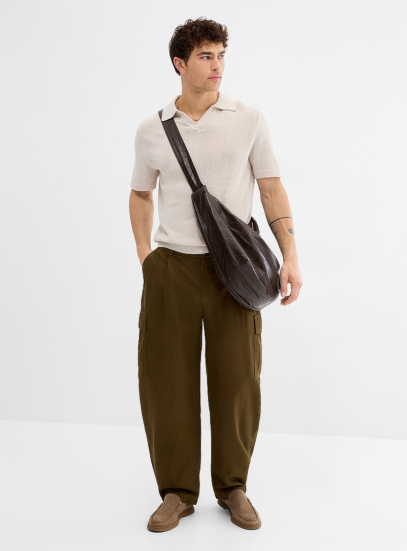 Touch Of Linen Cargo Pant Madrid Fit - Barrel