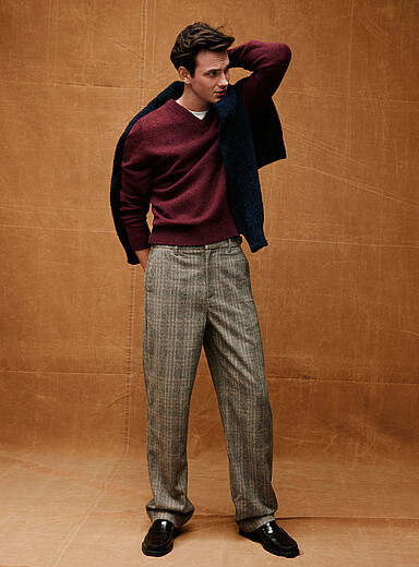 Heritage check flannel pant <b>Paris fit - Relaxed high rise</b>