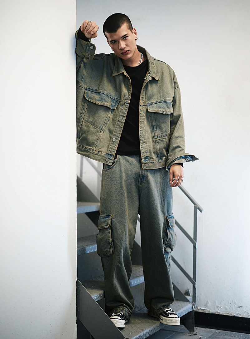 Mud-wash cargo jean Baggy fit, Djab, Shop Men's Jeans in New Proportions  Online