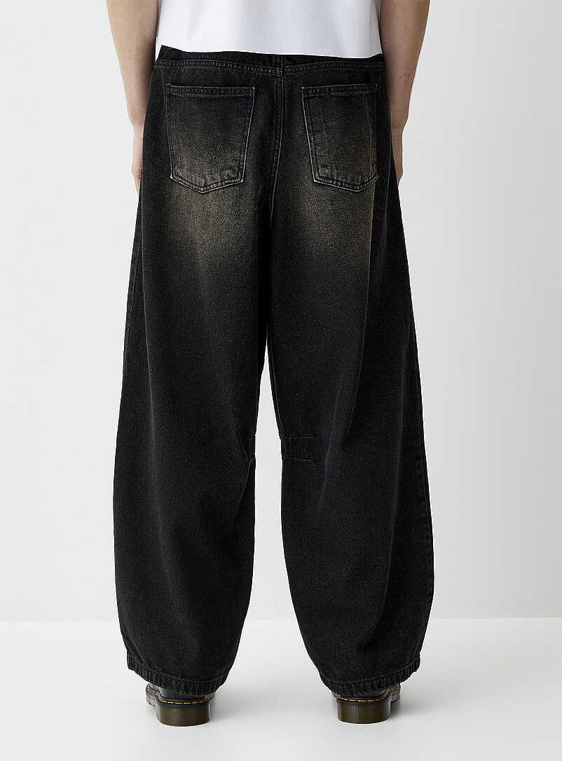 Faded black baggy jean Barrel fit Imported from Seoul | Djab
