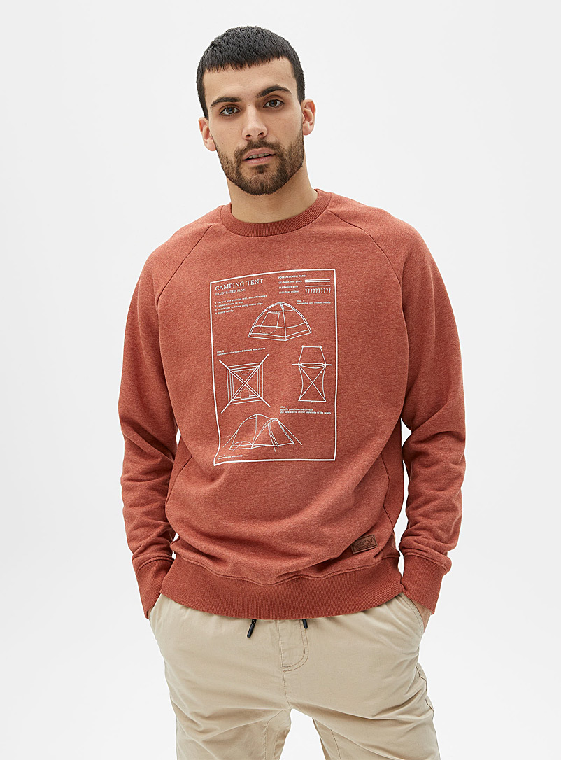Le 31 Copper Nature exploration sweatshirt for men