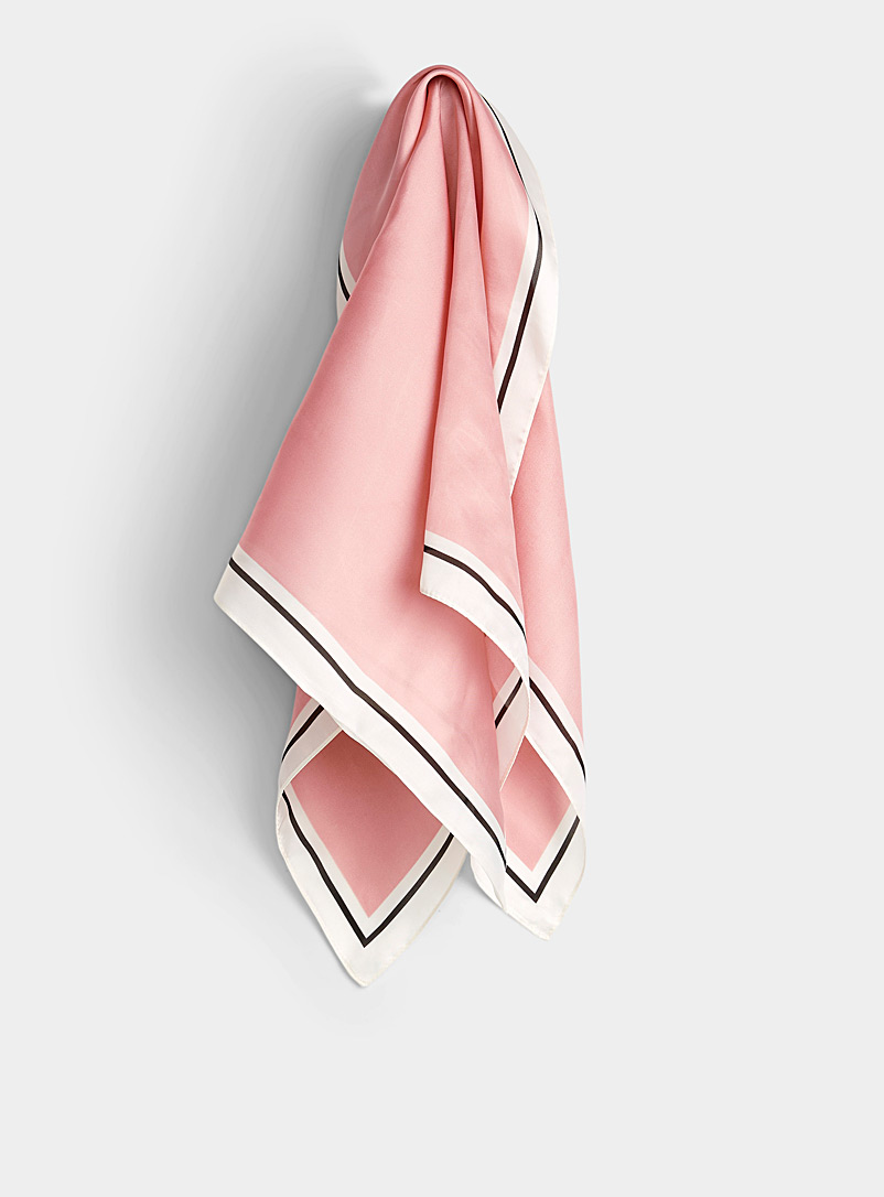 Simons Pink Satiny solid scarf for women