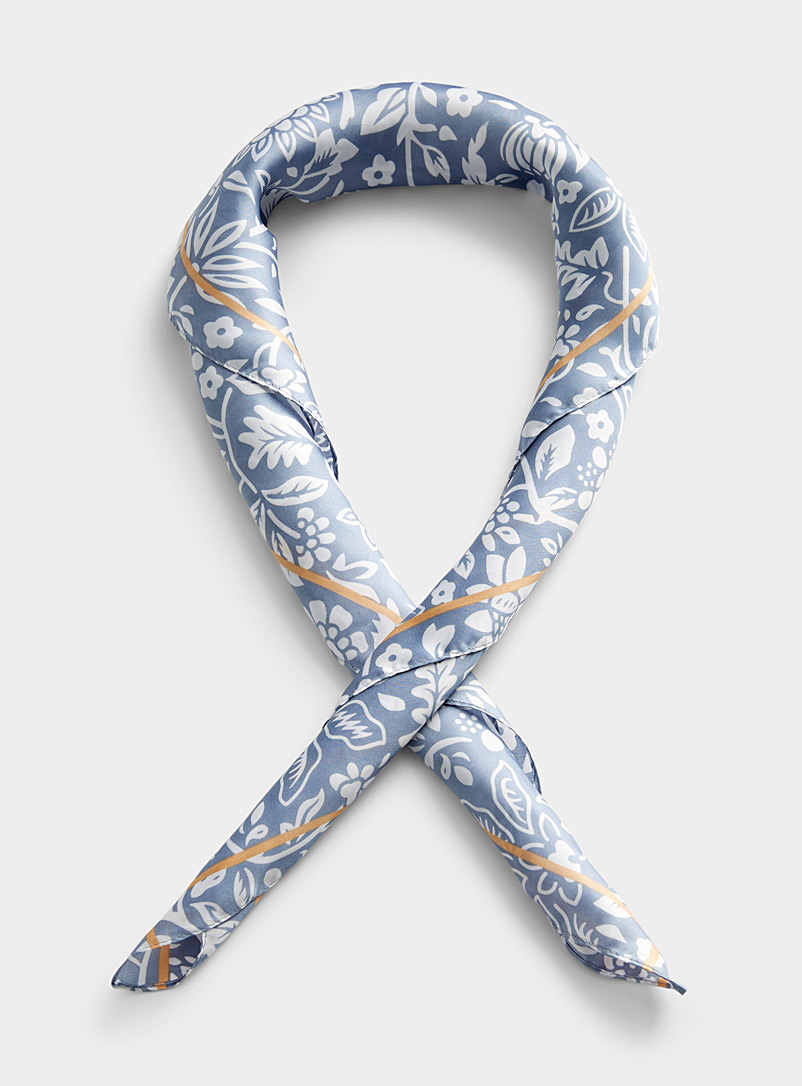 Simons: Le foulard léger jardin ornemental Bleu pâle-bleu poudre pour femme