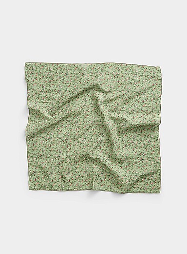Le foulard petites fraises pur coton