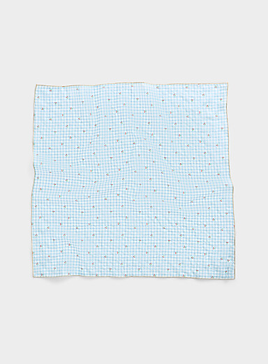 Cherry and gingham 100% cotton scarf