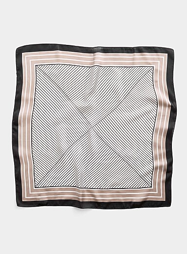 Triangles and stripes square scarf