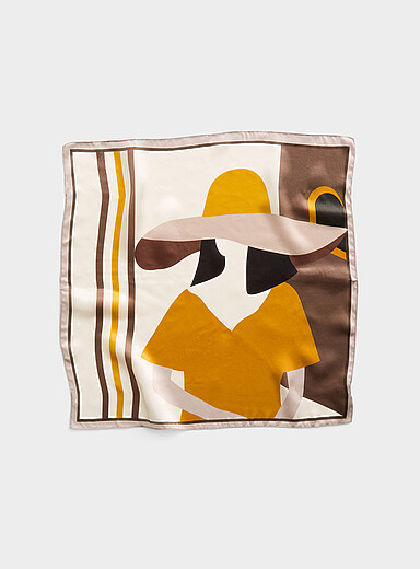 Le foulard femme au chapeau pure soie