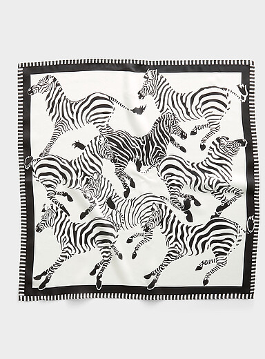 Le foulard z&egrave;bres pure soie