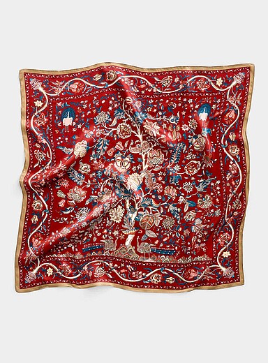 Le foulard ornements baroques pure soie