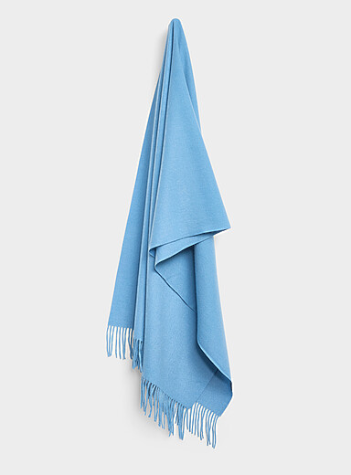 Ultra-soft solid fringed scarf