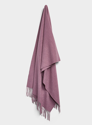 Ultra-soft solid fringed scarf