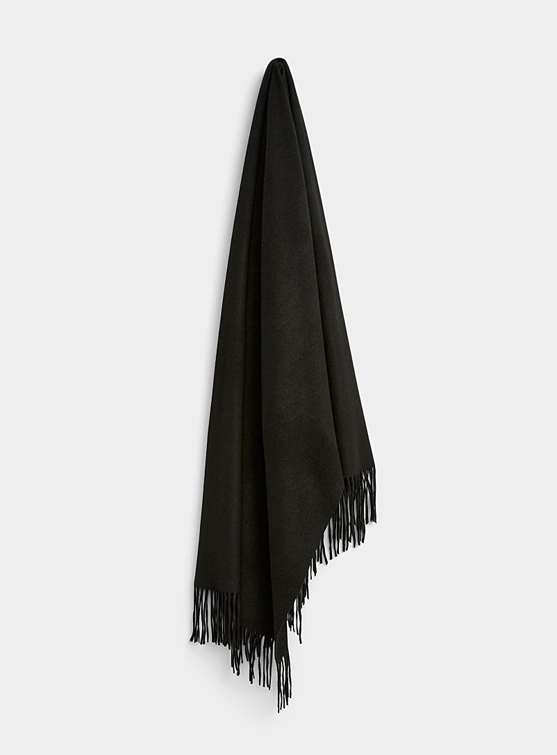 Simons Black Solid-coloured scarf for women