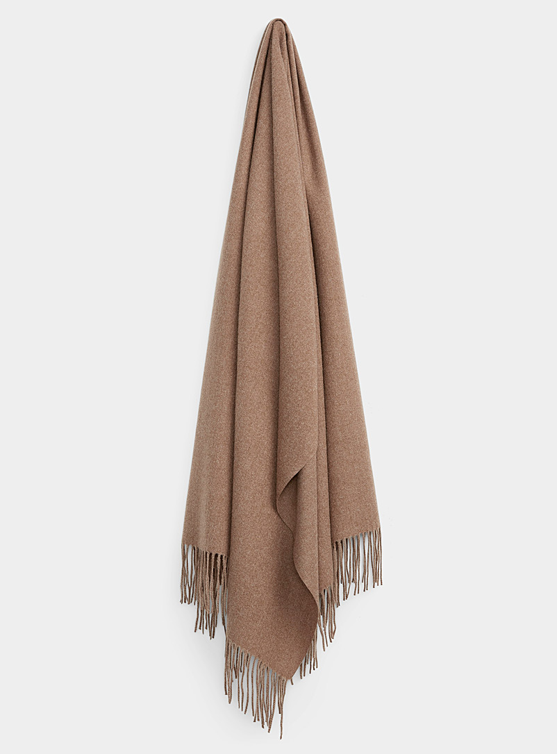 Simons Light Brown Solid-coloured scarf for women