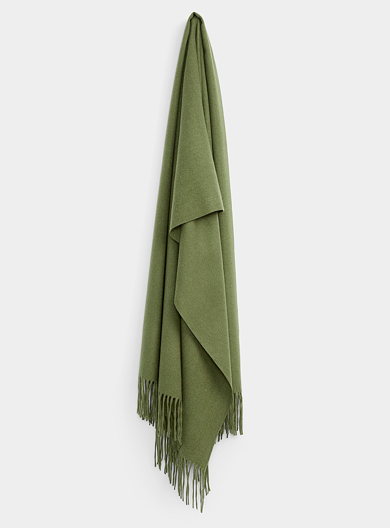 Simons Mossy Green Solid-coloured scarf for women