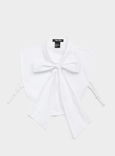Le faux col lavalli&egrave;re blanc