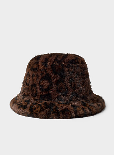 Le bob fausse fourrure l&eacute;opard
