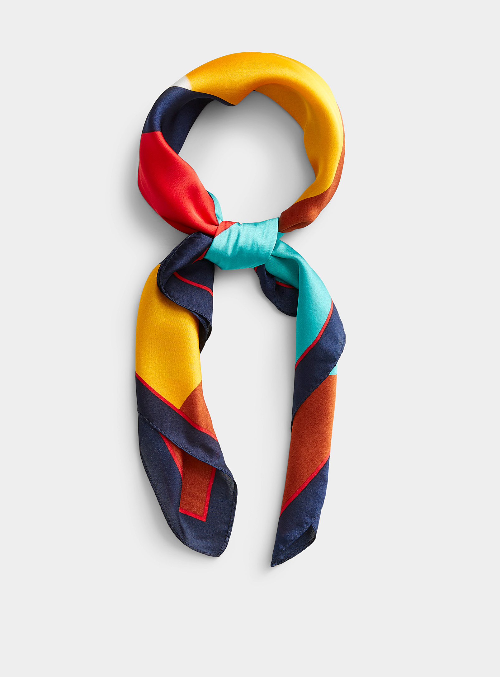 Simons - Women's Colour block geo chevron scarf