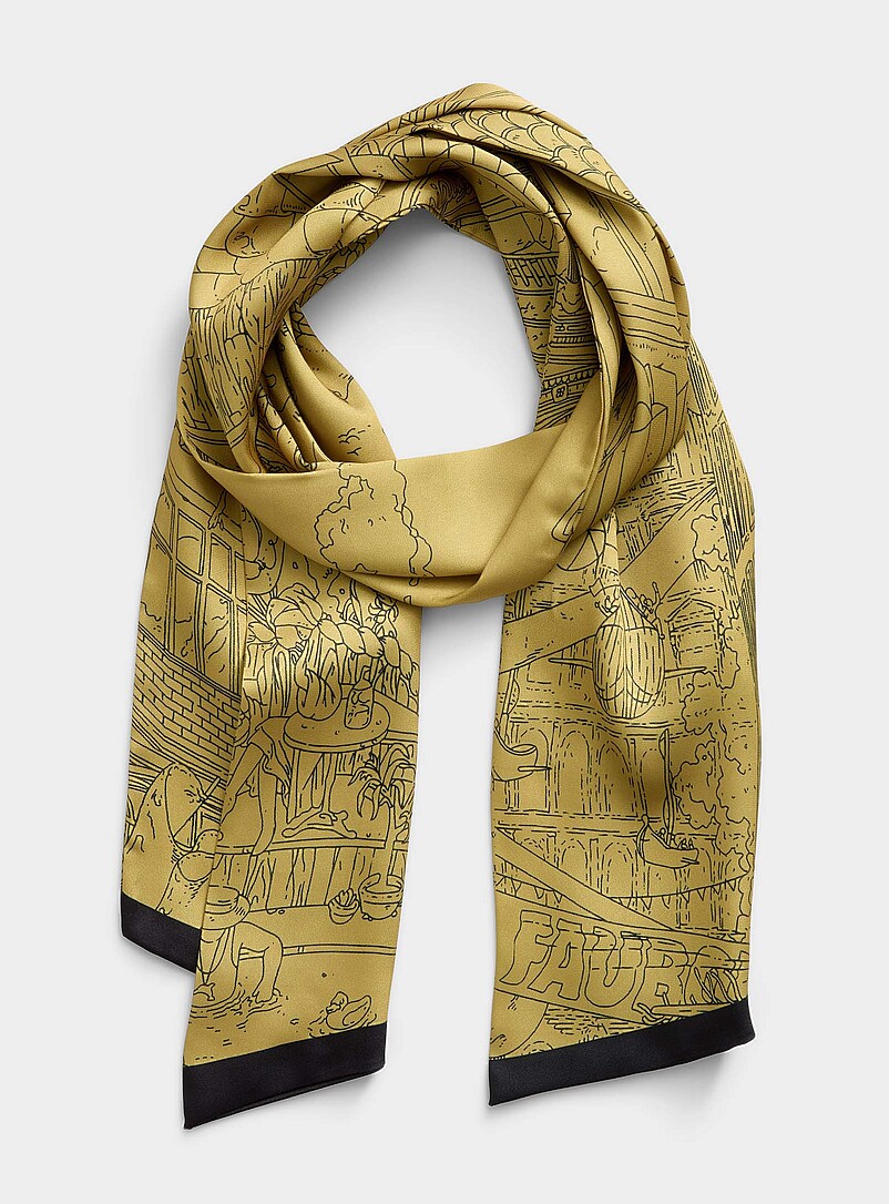 Golden City Narrow Lightweight Scarf