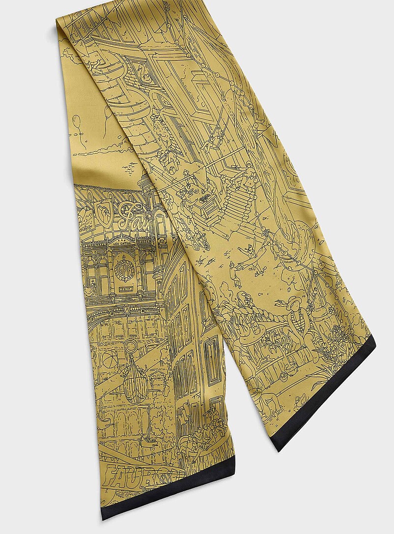 Golden city narrow lightweight scarf product image 2