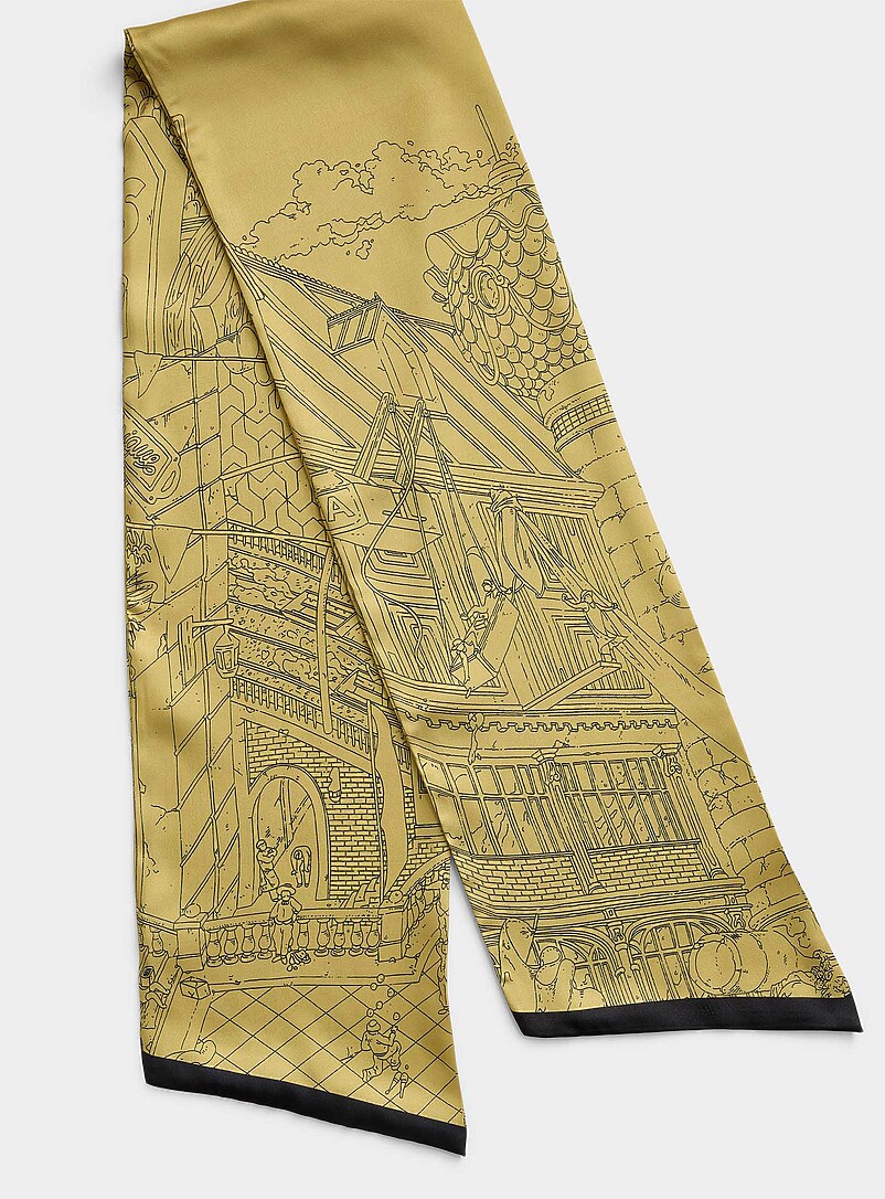 Golden city narrow lightweight scarf product image 3
