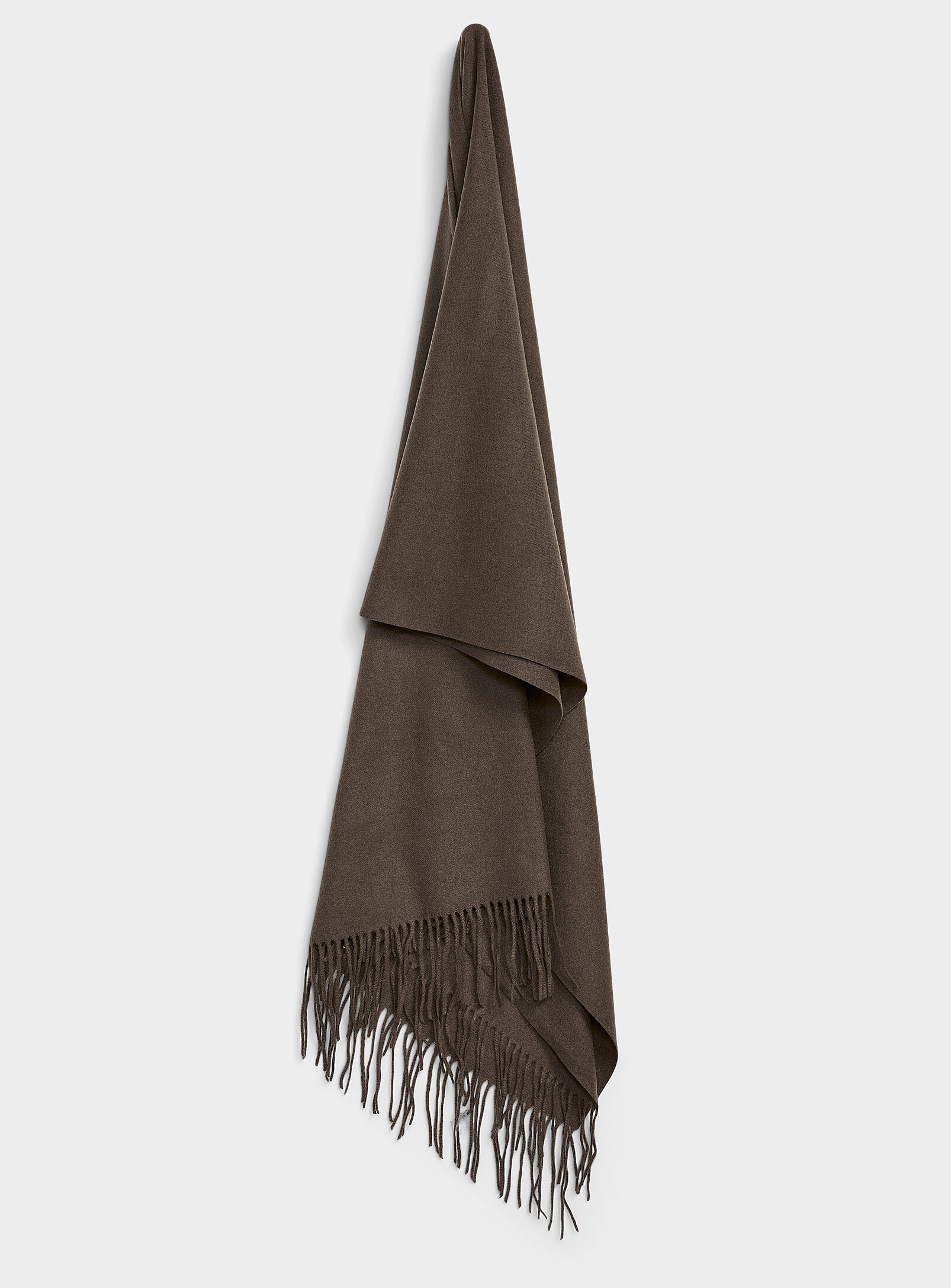 Simon's Solid-coloured Scarf In Brown