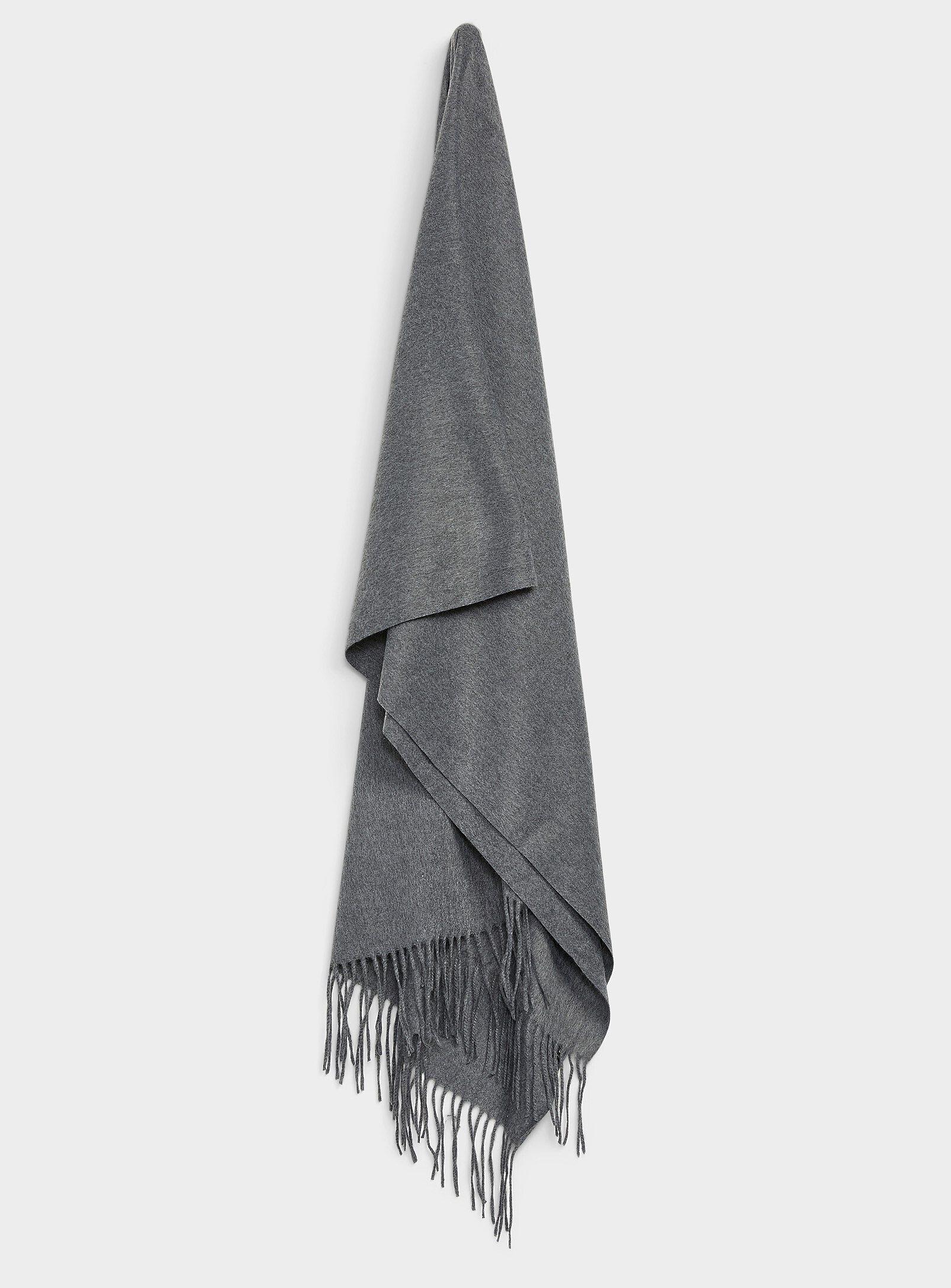 Simon's Solid-coloured Scarf In Gray