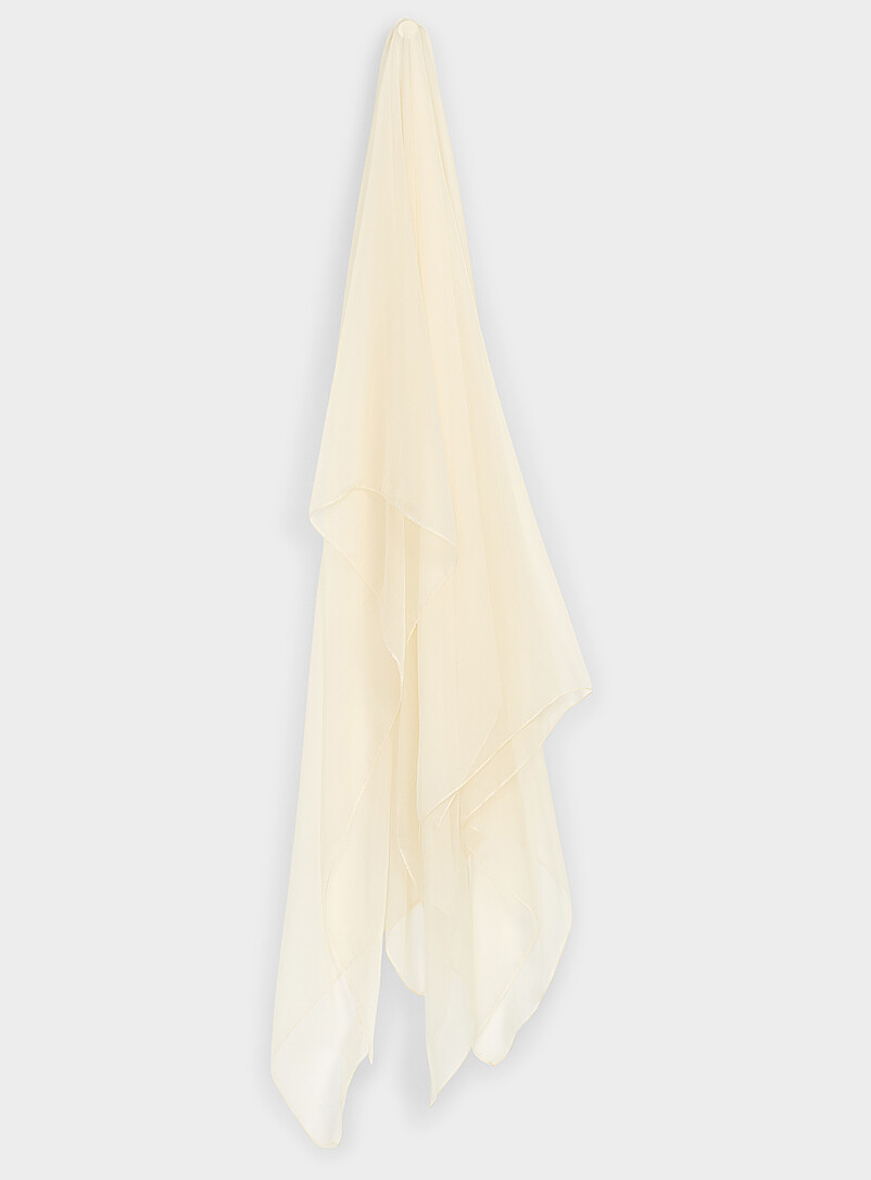 Solid Sheer Chiffon Scarf