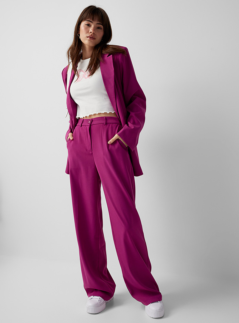 Motel Pink Colourful wide-leg pant for women
