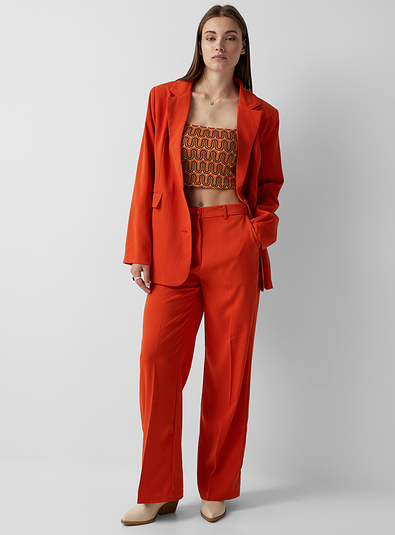 Motel: Le pantalon jambe large coloré Orange pour femme