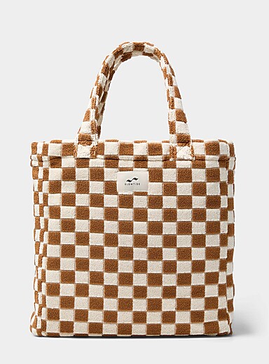 Printed terrycloth tote