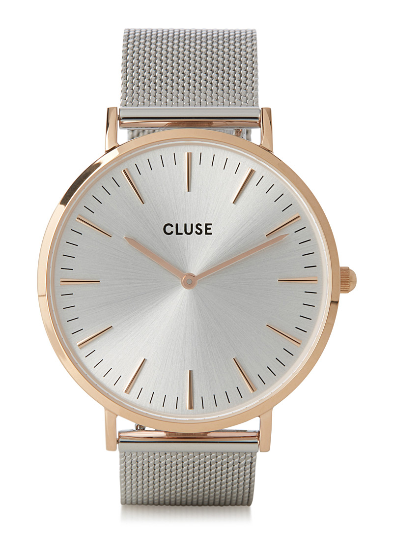 Cluse Silver Bohème rose gold and silver watch for women